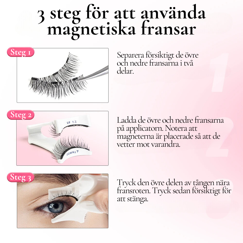 Magnetiska lim-fria lösögonfransar