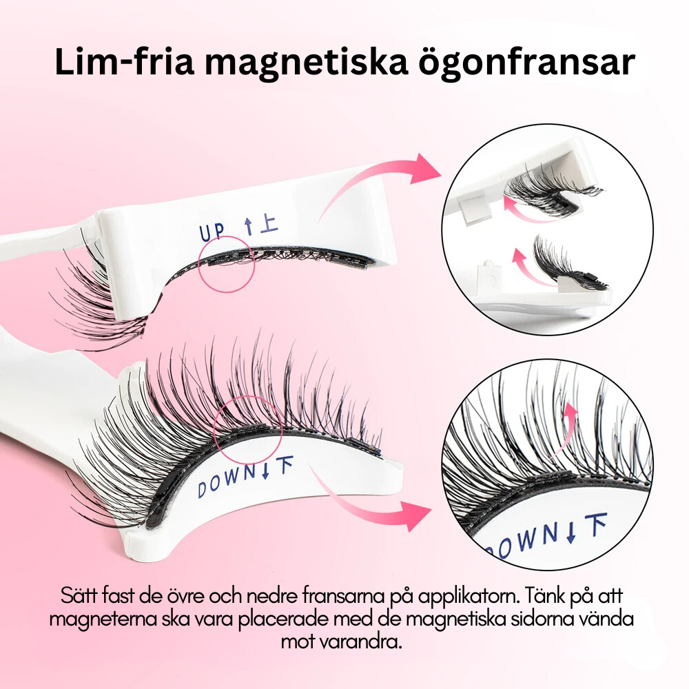 Magnetiska lim-fria lösögonfransar