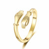 Elegant justerbar ring med romantisk handform